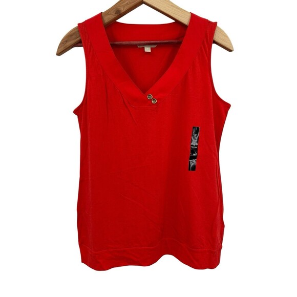 Banana Republic Tank Top Medium Orange V-Neck Casual Cotton Modal NEW - Picture 1 of 7